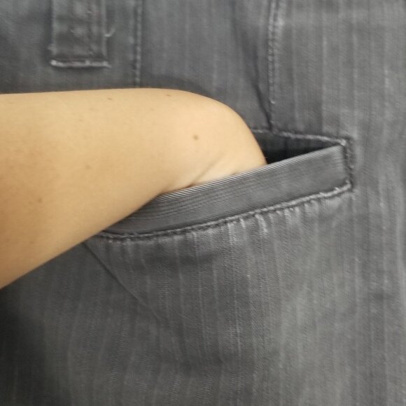 George Black Charcoal Faded 100% Cotton Denim Jean Shorts Pocket Size 34 - Picture 9 of 12